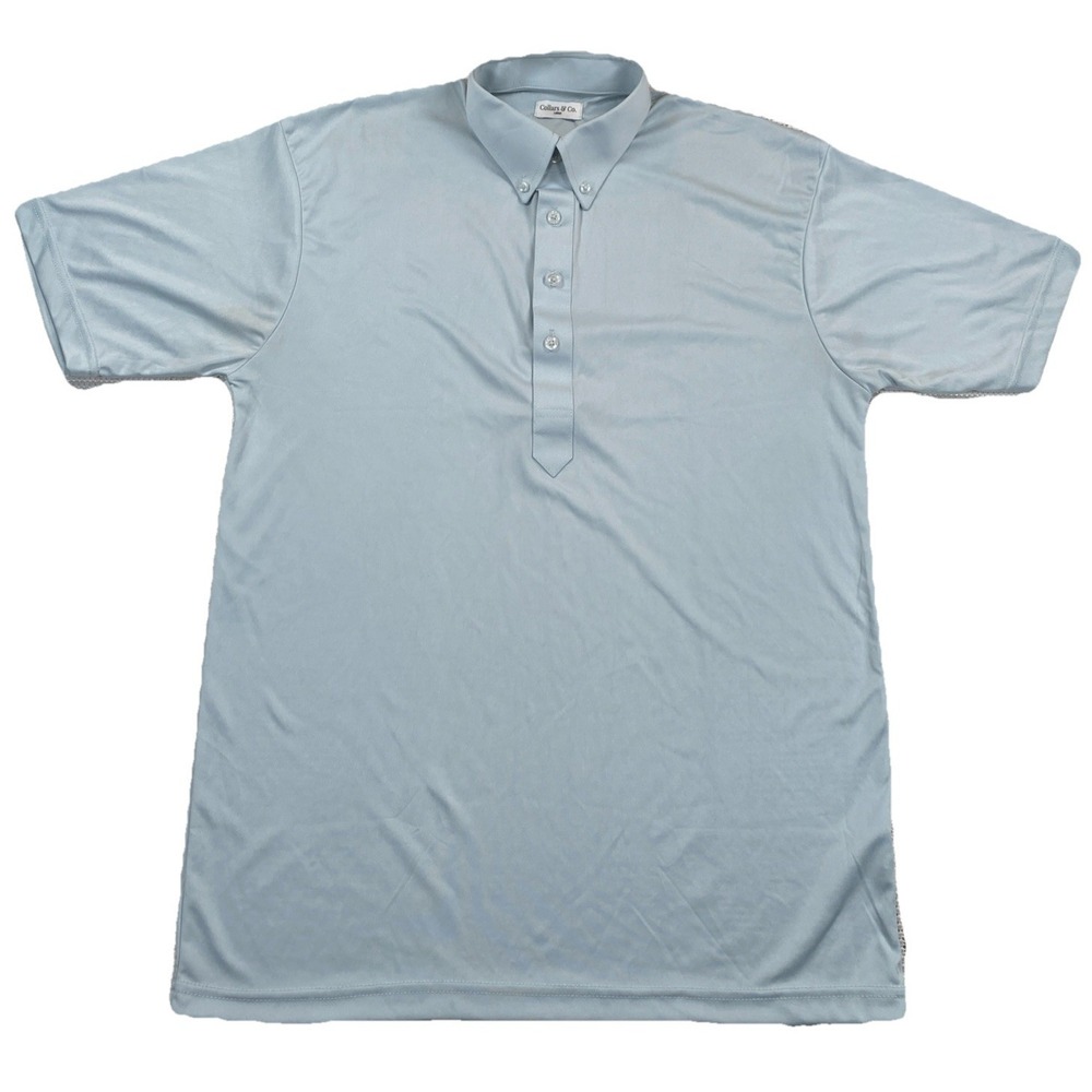Collars & Co Dress Collar Polo Shirt Light Blue Men's XL